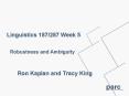 Linguistics 187287 Week 5 PowerPoint PPT Presentation