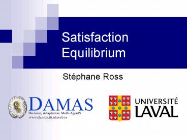 Satisfaction Equilibrium