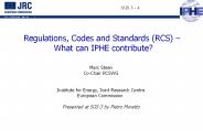Regulations, Codes and Standards (RCS) 
