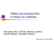 Elliptic and directed flow in heavy ion collisions