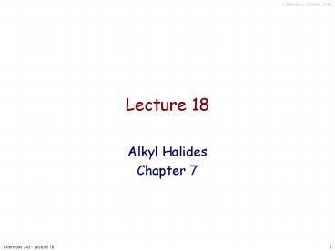 Alkyl Halides