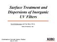 Surface Treatment and Dispersions of Inorganic UV Filters PowerPoint PPT Presentation