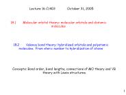 Lecture 16 C1403October 31, 2005