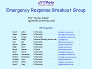 Emergency Response Breakout Group