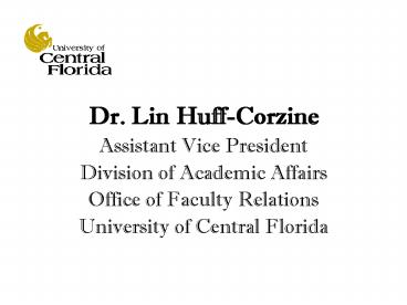 Dr. Lin HuffCorzine