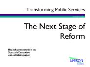 Branch presentation on Scottish Executive consultation paper
