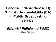 Editorial Independence EI