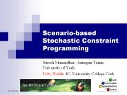 Scenario-based Stochastic Constraint Programming