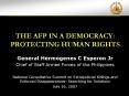 THE AFP IN A DEMOCRACY: PROTECTING HUMAN RIGHTS PowerPoint PPT Presentation