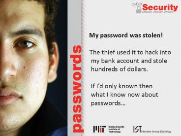 My password was stolen