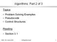 Algorithms, Part 2 of 3 PowerPoint PPT Presentation