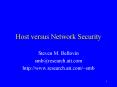 Host versus Network Security PowerPoint PPT Presentation