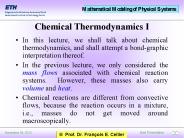 Chemical Thermodynamics I