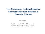 Two Component Systems Sequence Characteristics Identification in Bacterial Genome