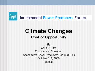 Independent Power Producers Forum