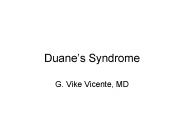 Duanes Syndrome