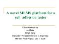 A novel MEMS platform for a cell adhesion tester PowerPoint PPT Presentation