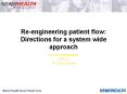 Reengineering patient flow: Directions for a system wide approach PowerPoint PPT Presentation