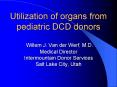 Utilization of organs from pediatric DCD donors Willem J. Van der Werf, M.D. Medical Director Interm PowerPoint PPT Presentation