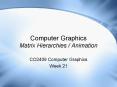 Computer Graphics Matrix Hierarchies Animation PowerPoint PPT Presentation