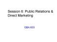 Session 6: Public Relations PowerPoint PPT Presentation