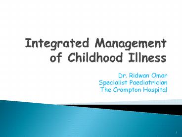 Integrated Management of Childhood Illness