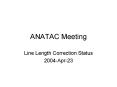 ANATAC Meeting PowerPoint PPT Presentation