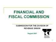 FINANCIAL AND FISCAL COMMISSION