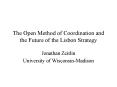 The Open Method of Coordination and the Future of the Lisbon Strategy PowerPoint PPT Presentation
