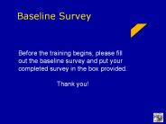 Baseline Survey