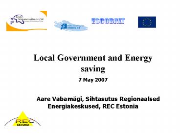 Local Government and Energy saving