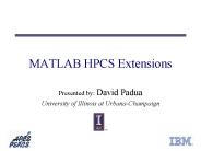 MATLAB HPCS Extensions