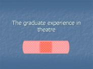 The graduate experience in theatre