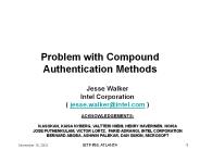 Problem with Compound Authentication Methods