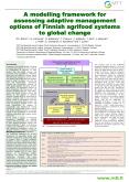A modelling framework for assessing adaptive management options of Finnish agrifood systems to global change PowerPoint PPT Presentation