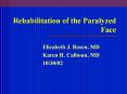 Rehabilitation of the Paralyzed Face PowerPoint PPT Presentation