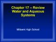 Chapter 17 Review Water and Aqueous Systems PowerPoint PPT Presentation