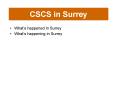CSCS in Surrey PowerPoint PPT Presentation