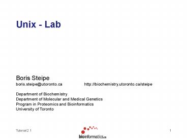 Unix - Lab