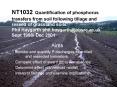 NT1032 Quantification of phosphorus transfers from soil following tillage and reseed of grassland so PowerPoint PPT Presentation