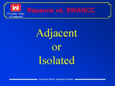 Rapanos vs. SWANCC