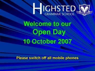 Welcome to our Open Day