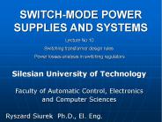 SWITCH-MODE POWER SUPPLIES AND SYSTEMS