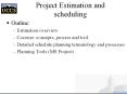 Project Estimation and scheduling PowerPoint PPT Presentation