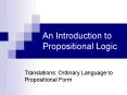 An Introduction to Propositional Logic PowerPoint PPT Presentation