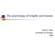 The psychology of knights and knaves