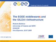 The EGEE middlewares and the GILDA tInfrastructure