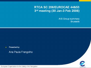 RTCA SC 206EUROCAE 44