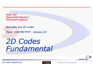 2D_Codes_Fundamental