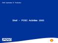 Shell POSC Activities 2005 PowerPoint PPT Presentation